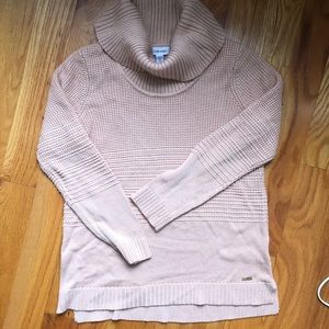 NWOT Dusty Pink Calvin Klein Cowl Neck Sweater - Medium